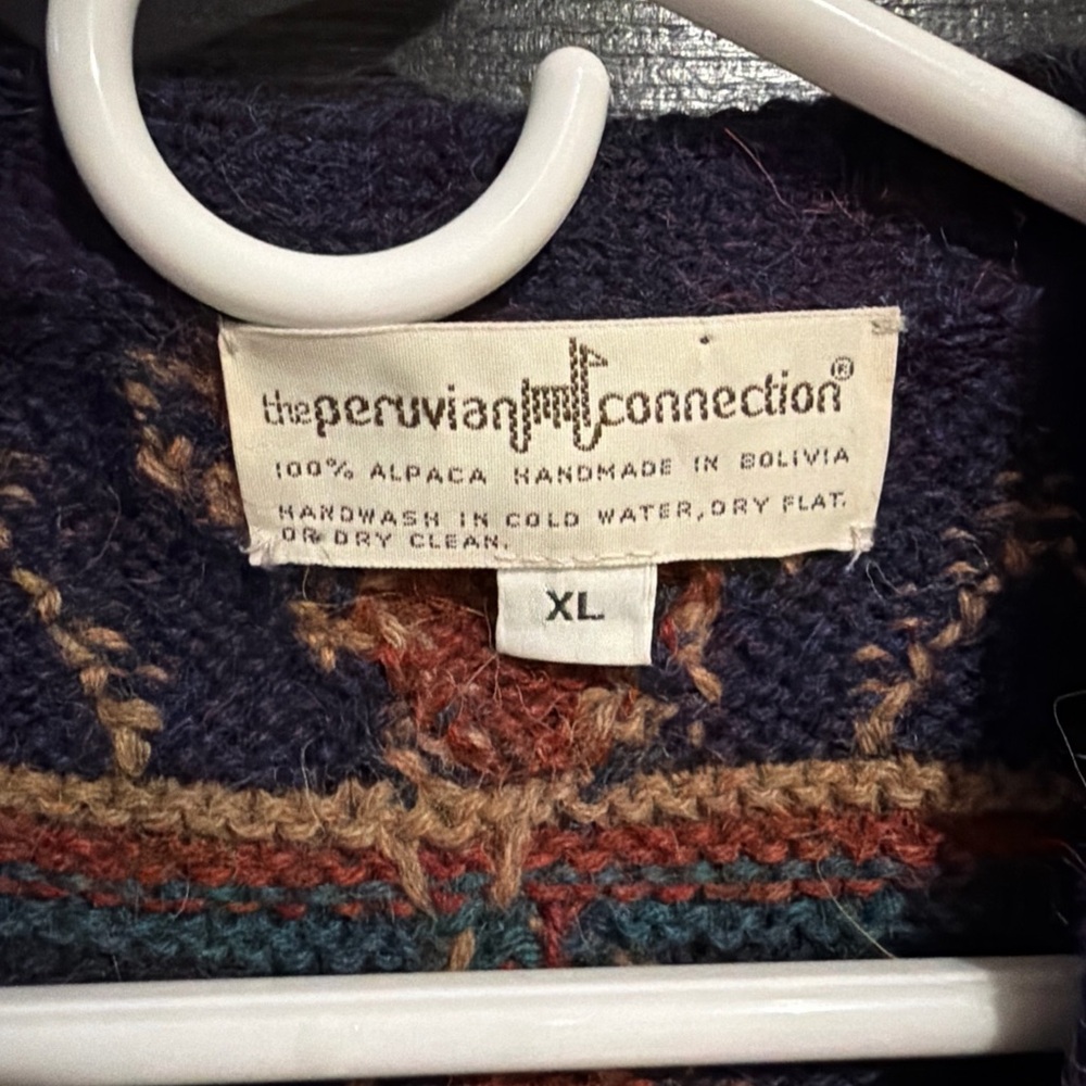 VTG Peruvian Connection Multicolor Geometric Card… - image 4